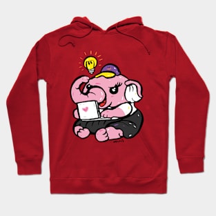 Pink baby elephant back to school Hoodie